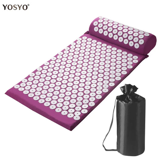 Yoga Massage Pads with Large Touchpoints for Better Neck Back and Foot Massage Household Massage Pillows in Purple Color